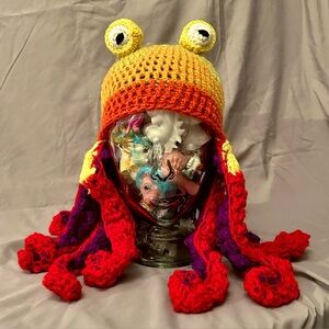 Crocheted Octopus Hat/ Toque